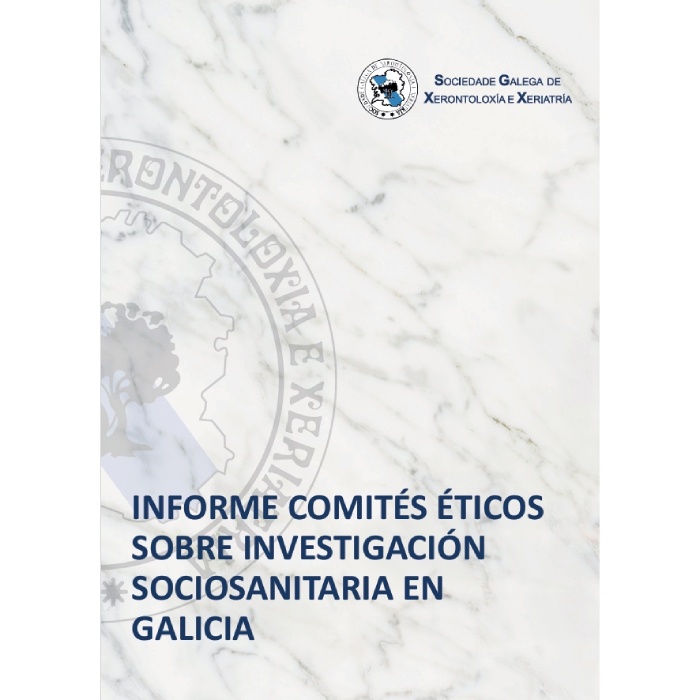 Portada del informe comités éticos sobre investigación sociosanitaria en galicia