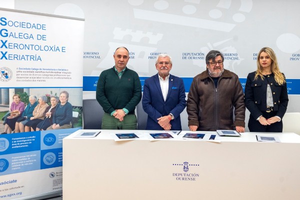 José María Faílde, Rosendo Luis Fernández, José Manuel Pazos y Noa Rouco en la presentación del XXXV Congreso de la SGXX
