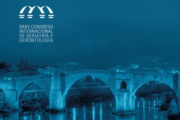 Logo del XXXV Congreso de la SGXX sobre imagen de puente Ourense